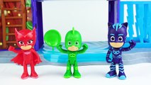 Learn Colors and Shapes with PJ Masks Toys and Mission Control HQ and Super Moon Fortress Play