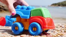Carritos para niños en la playa con juguetes de arena (con Speedy y Bussy)