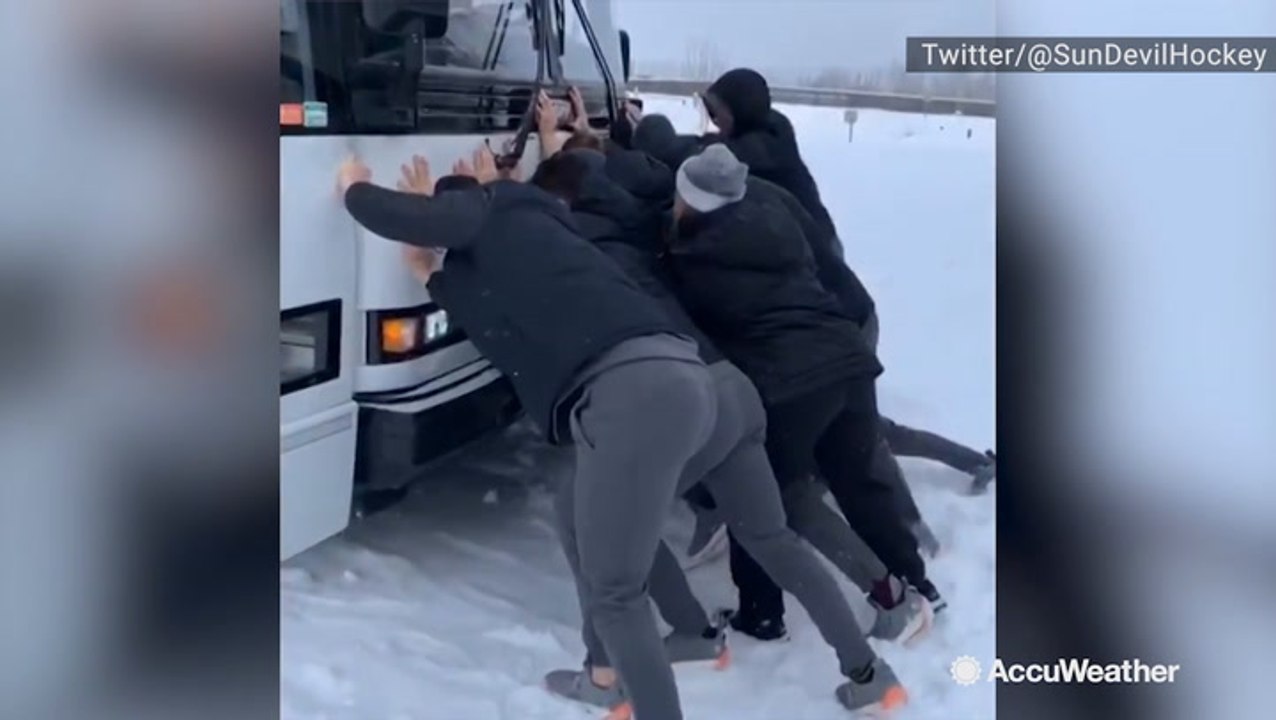 Getting the full Alaska experience with a stuck bus