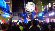 Londoners celebrate Carnaby Street Christmas Lights being switched on