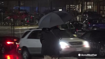 Cover your head and get inside. This rain is no joke