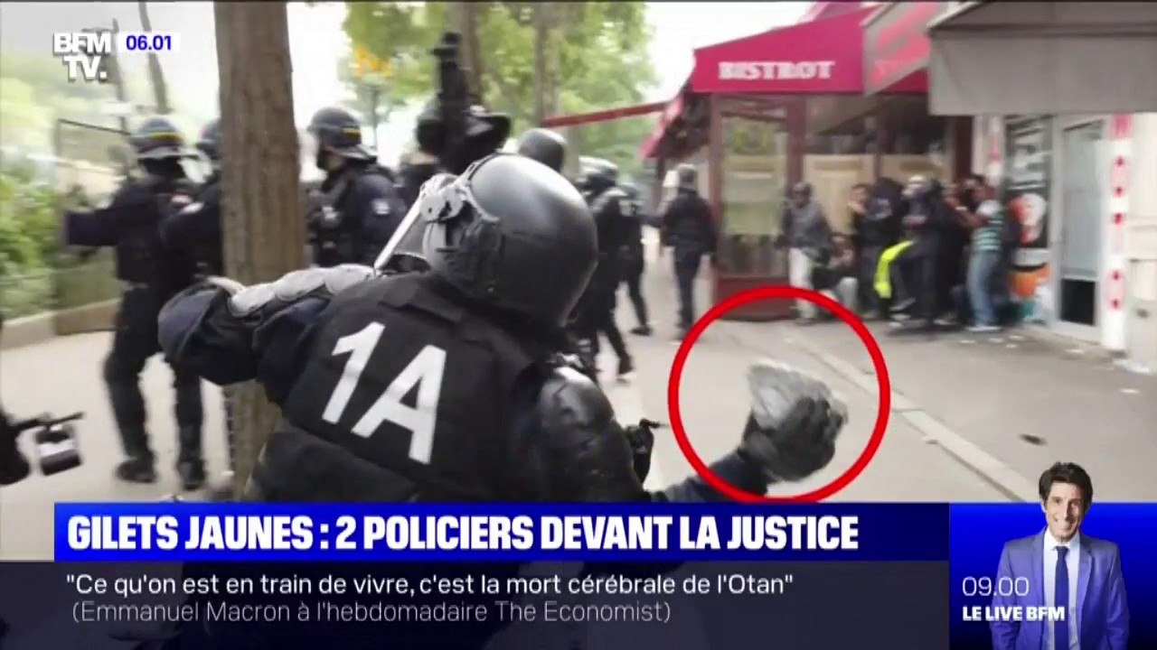 Gilets jaunes: deux policiers jugés pour "violences volontaires par personne dépositaire de l'autorité publique"