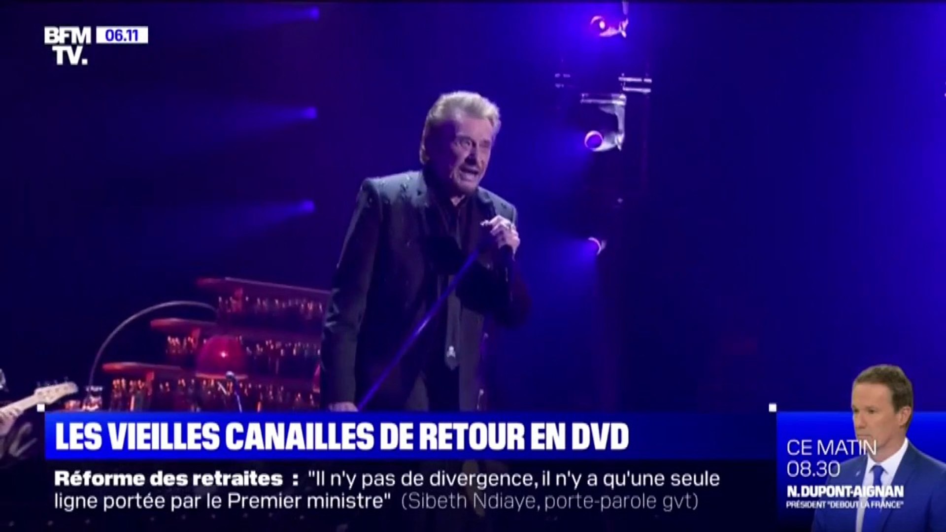 Le DVD de la dernière tournée de Johnny Hallyday avec Les Veilles Canailles  sort ce vendredi - Vidéo Dailymotion