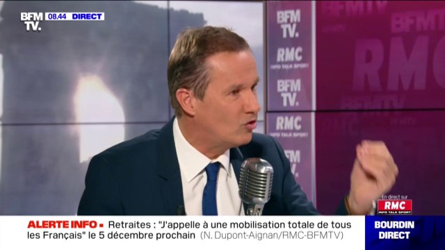 Réforme des retraites: Nicolas Dupont-Aignan affirme que toute réforme des retraites ne doit commencer que par les nouveaux entrants