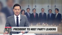 President Moon invites political party leaders for dinner at Blue House
