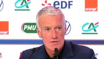 Football - Équipe de France - Conférence de presse de Didier Deschamps qui évoque Benjamin Mendy