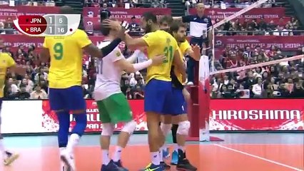 日本队vs巴西队（mbx男排）
