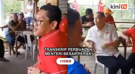 Menteri Besar Perak  terlepas cakap keretakan dalaman PH dan DAP