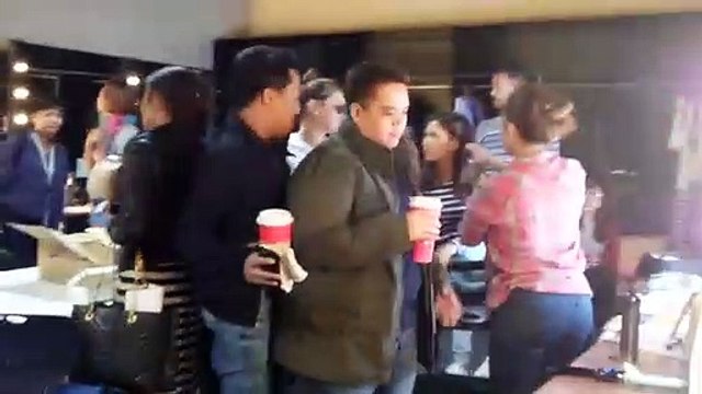 Cast ng Banana Sundae bumisita sa dressing room ni Cathy Gonzaga na nagte-taping naman ng Dance Kids!