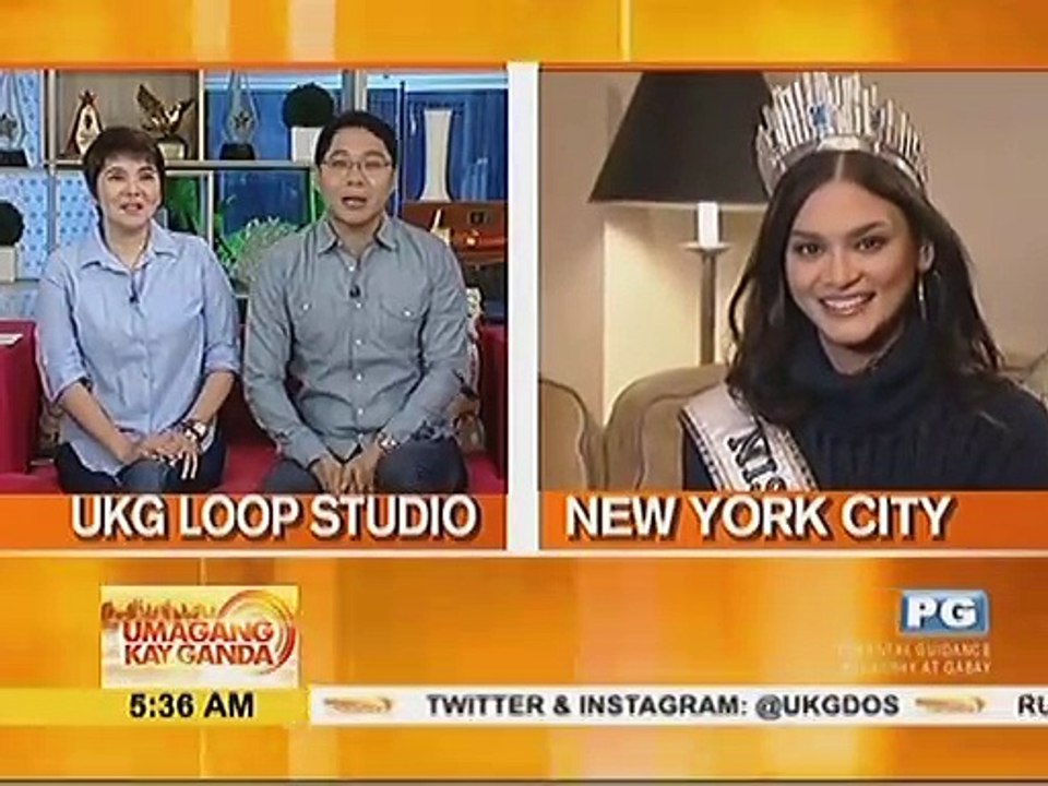 Ano ang na-miss na pagkaing Pinoy ni Miss Universe Pia Wurtzbach?
