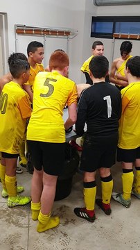 La joie des U15 dans les vestiaires après leur 1er victoire en coupe de L'hérault