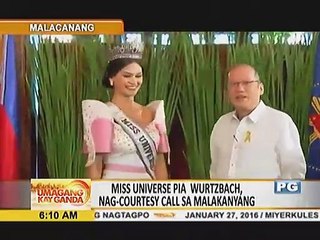 Miss Universe Pia Wurtzbach, nagcourtesy call rin sa QC, Makati at Batasan