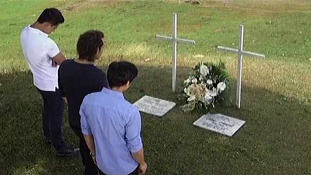 Juan, Franco at Oscar, binisita ang puntod ng kanilang magulang