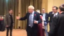 Listen to Boris Johnson contradicting his own Brexit deal in rambling speech in NI last night