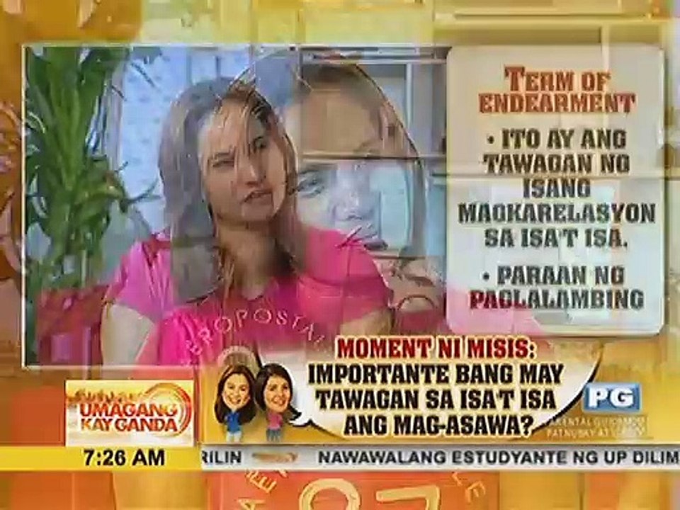 Moment ni Misis: Importante bang may tawagan sa isa't isa ang mag-asawa?