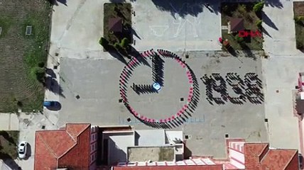 450 öğrenciyle '10 Kasım' koreografisi