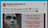 Diables Rouges : Roberto Martinez a annoncé sa dernière sélection dans le cadre des qualifications pour affronter la Russie et Chypre