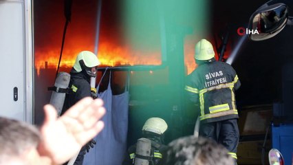 Sivas’ta fabrika yangını