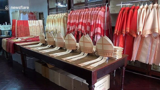 Catholic nuns working non-stop to prepare silk robes for Pope's visit to Thailand