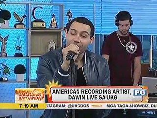 American recording artist, Dawin live sa UKG