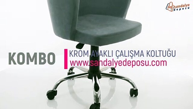 Kombo Krom Kaplama Çalışma Koltuğu