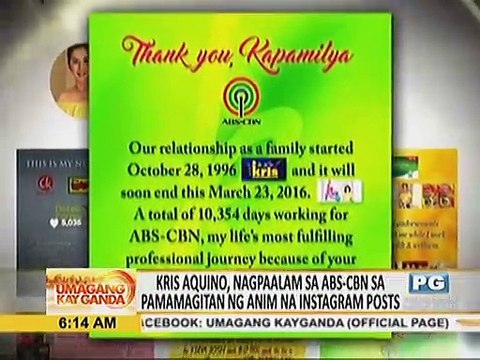 Kris Aquino, nagpaalam sa ABS-CBN sa pamamagitan ng anim na Instagram posts