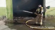 Controlado un incendio en una fábrica de cajas de La Almunia de Doña Godina