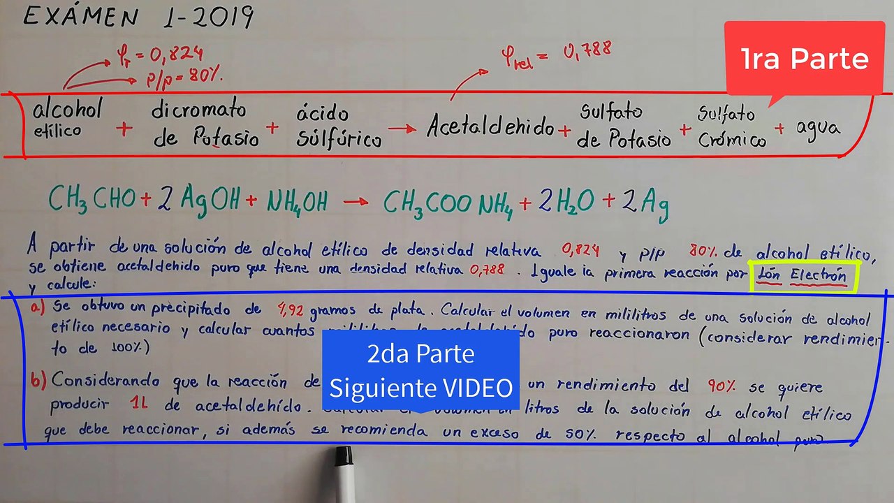✅ EXAMEN RESUELTO DE QUIMICA | BALANCE DE MATER...
