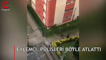 Eylemci, polisleri böyle atlattı