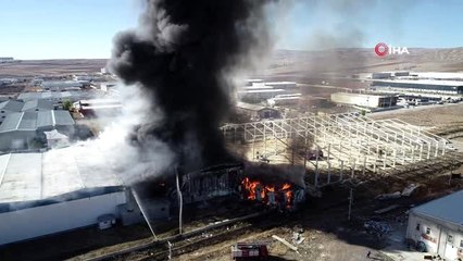 Sivas'ta fabrika yangını