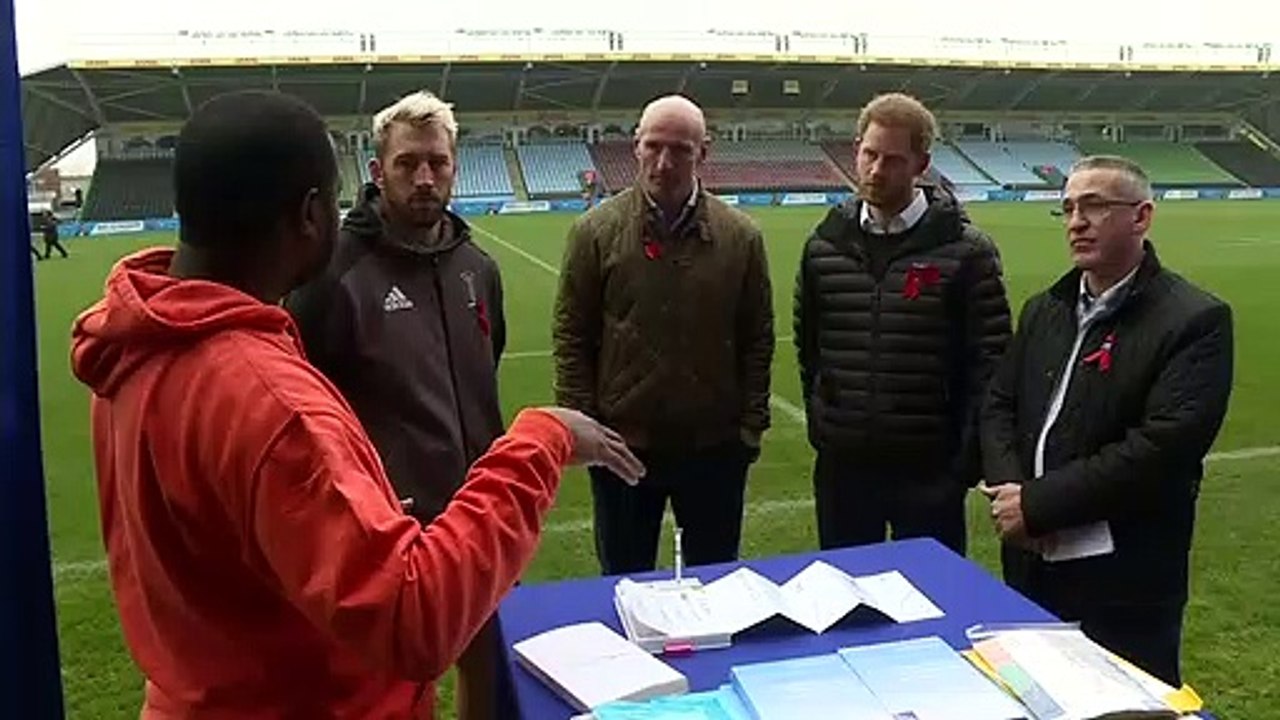 Prince Harry learns about HIV testing for HIV testing week