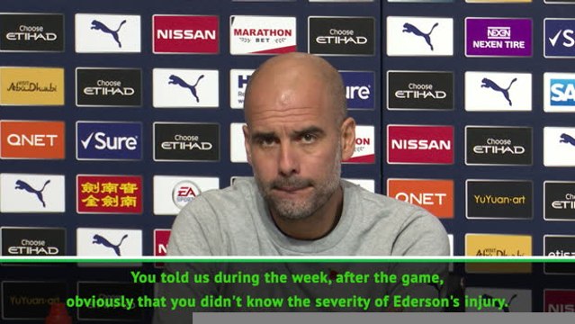 Guardiola confirms Ederson will miss Liverpool game