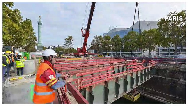 Timelapse du chantier de la Bastille