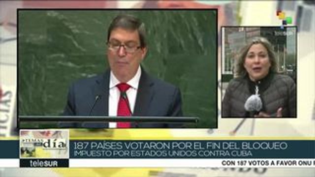187 países exigen en la ONU a EE.UU. levantar el bloqueo a Cuba