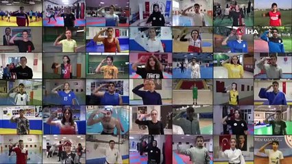 Sporculardan Mehmetçik'e 81 ilden asker selamı