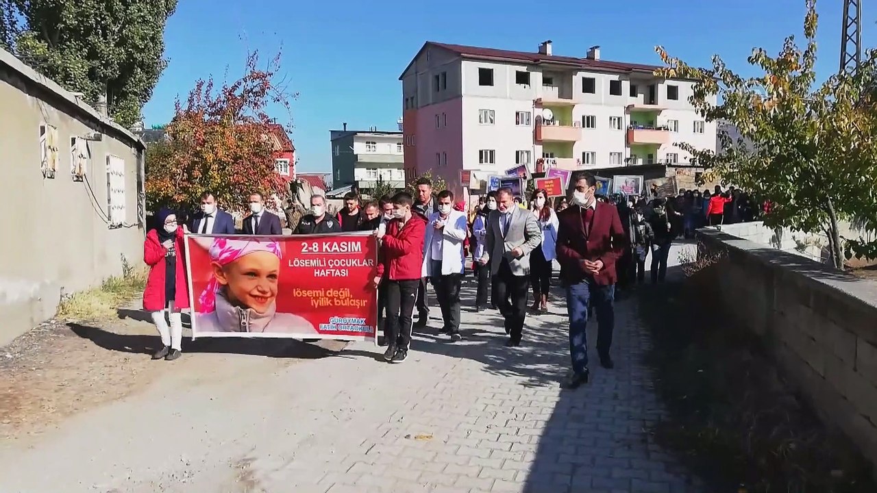 Güroymak'ta lösemili çocuklar için farkındalık yürüyüşü - BİTLİS