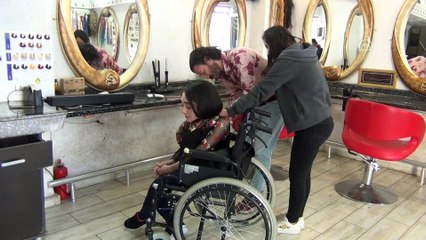 Engelli genç kız lösemili çocuklar için saçlarını bağışladı - GAZİANTEP