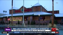 Free Lunch for Military Members on Veterans Day