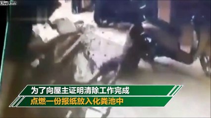 Explosion de la fosse septique... dans la maison !