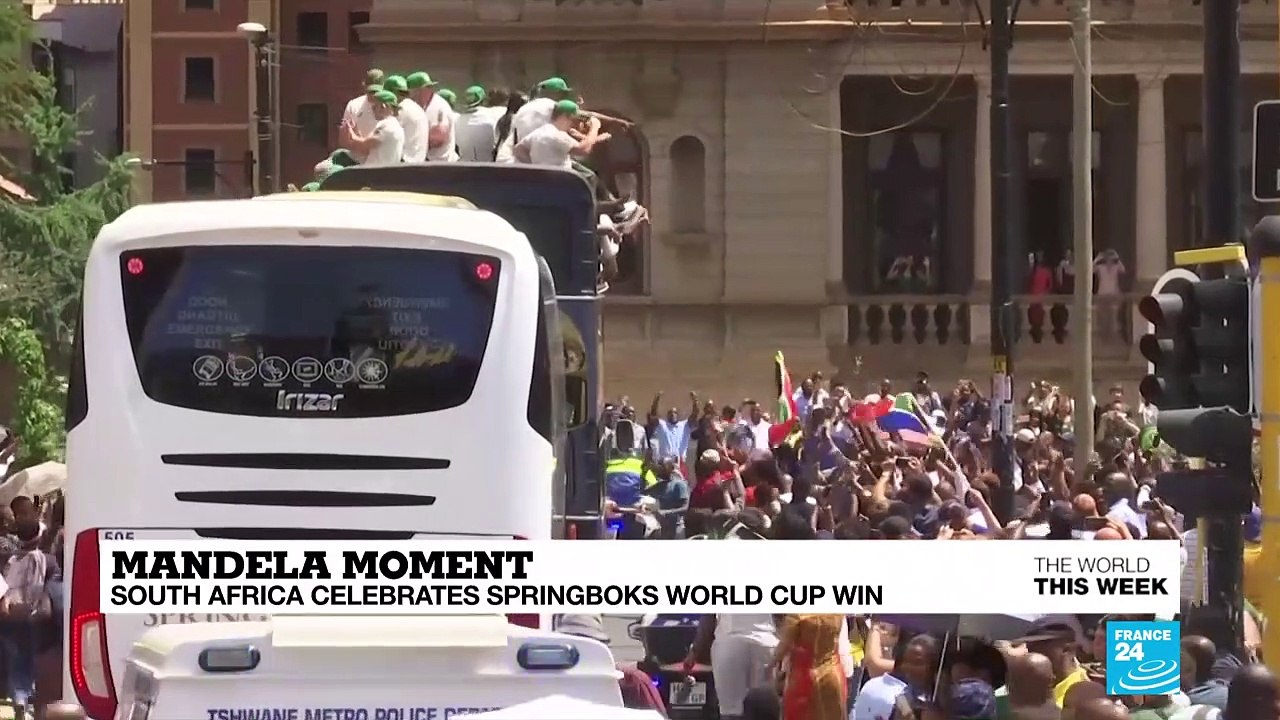 Berlin Wall anniversary, Iraq protests, Trump impeachment, South Africa rugby team trophy tour