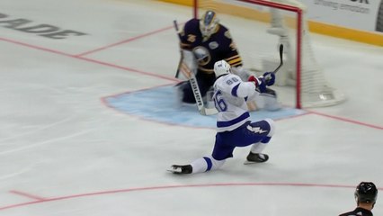 Nikita Kucherov buries Point's pass to open scoring in Global Series