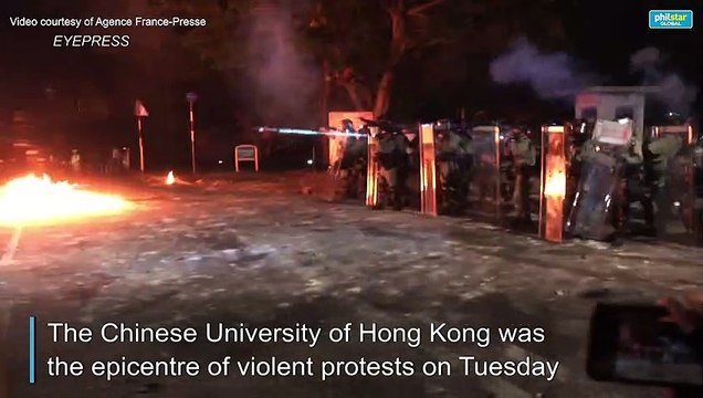 Night of rage: Intense protest clashes at varsity campus in Hong Kong