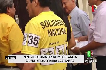 Vilcatoma restó importancia a las denuncias contra Castañeda: "pasa en todos los partidos"