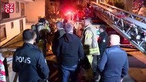 Garajdaki otomobil yandı! Binada mahsur kalan 4 kişi son anda kurtarıldı