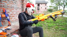 Silver Flash Black Man Nerf Guns Fight Criminal Group Tiger Mask Over War