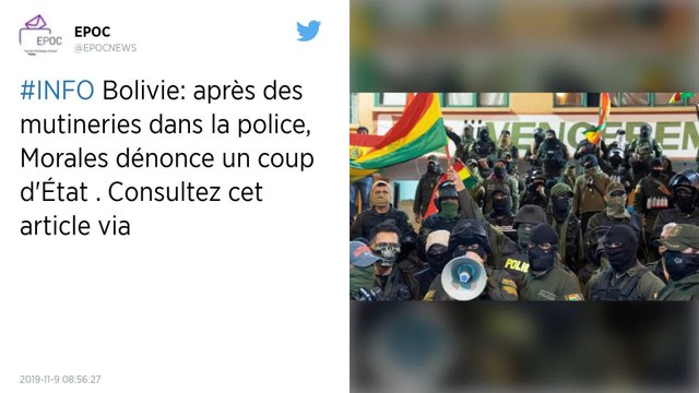 Bolivie. Le président Evo Morales dénonce un « coup d’État en cours » après la mutinerie de plusieurs unités de police