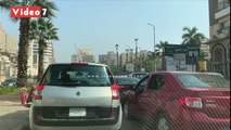 شلل مروري بشارع الهرم حتى ميدان الجيزة بسبب أعمال المترو