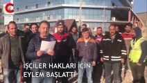 Maaşları ödenmeyen inşaat işçileri eylem başlattı