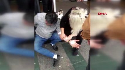 Taksim'de o köpek yine ısırdı