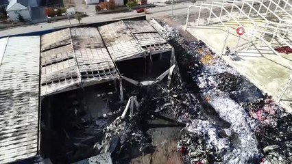 Küle dönen fabrikada hasar 12 Milyon TL